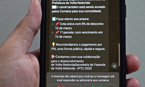 Prefeitura de Volta Redonda lança contatos oficiais de WhatsApp para informações sobre IPTU